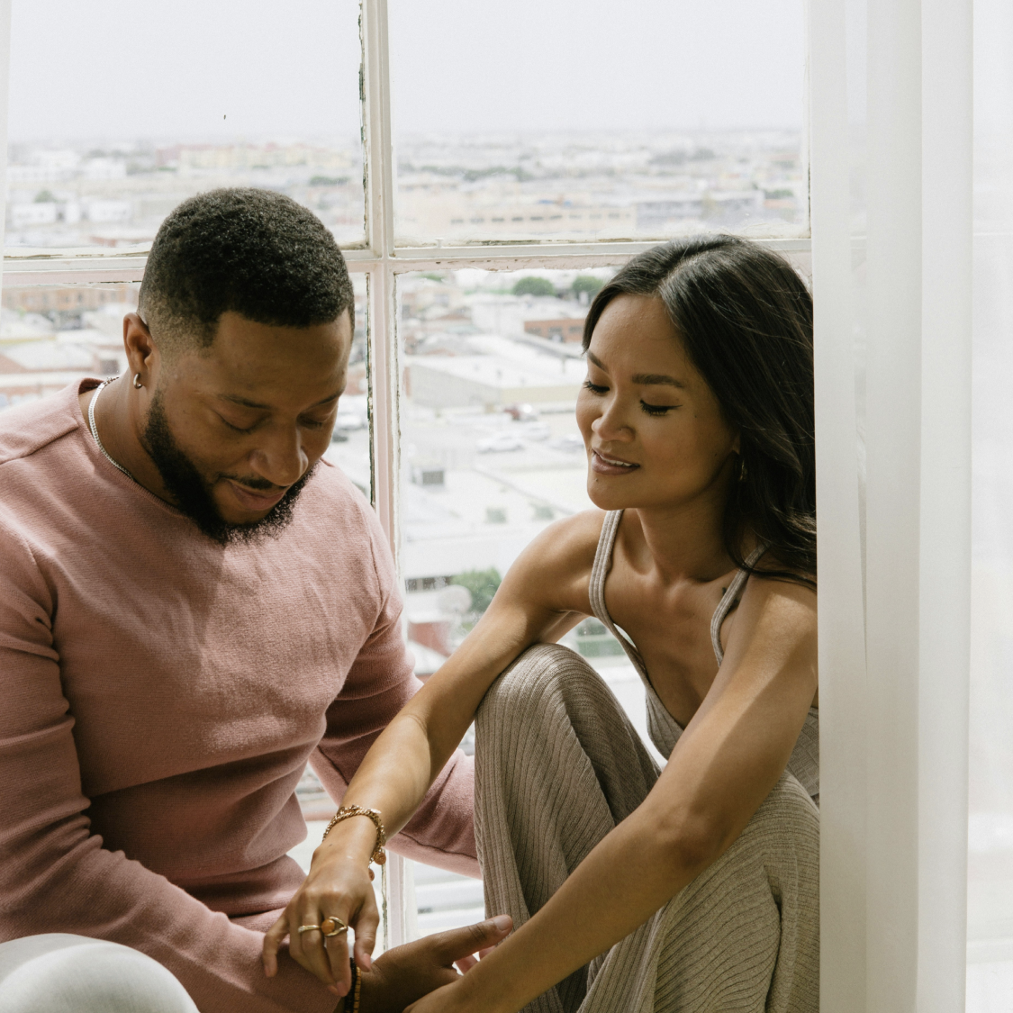 A photo of a young couple