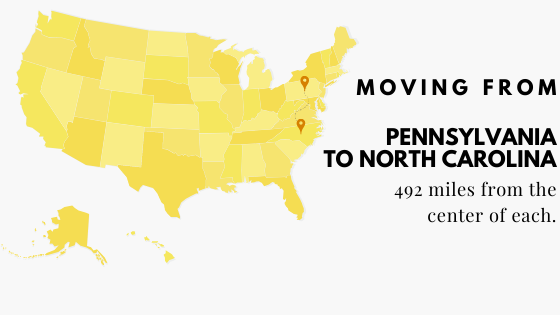 Moving from Pennsylvania to North Carolina