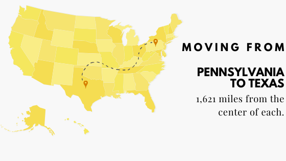 Moving from Pennsylvania to Texas
