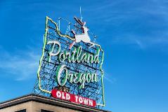 Sign that reads Portland Oregon