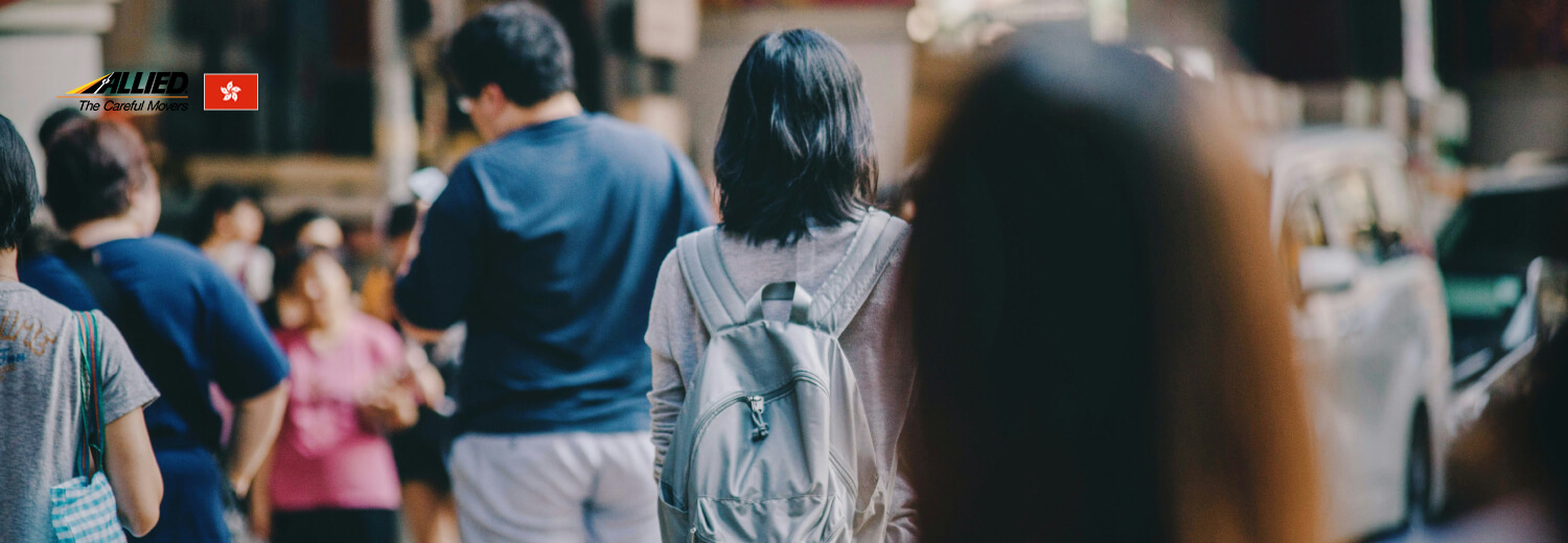 people on the street in hong kong