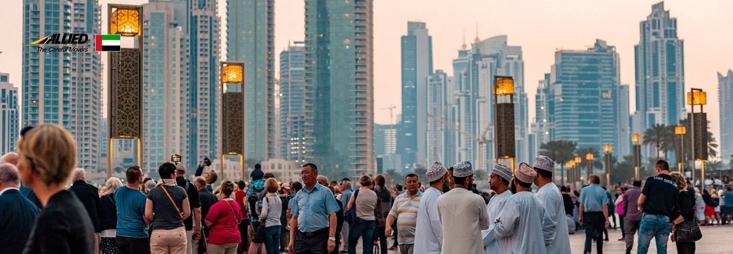 people in downtown dubai