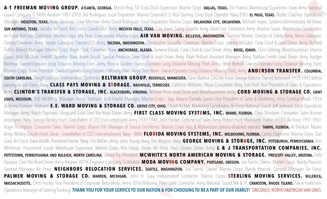 veterans-name Names of our Vets