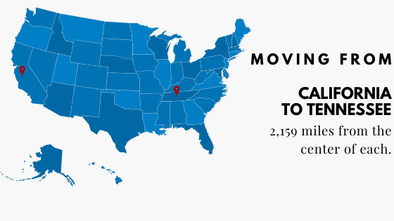 Moving from California to Tennessee
