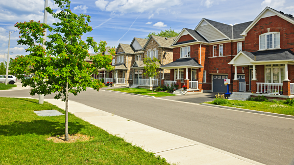 Homes on a suburban street