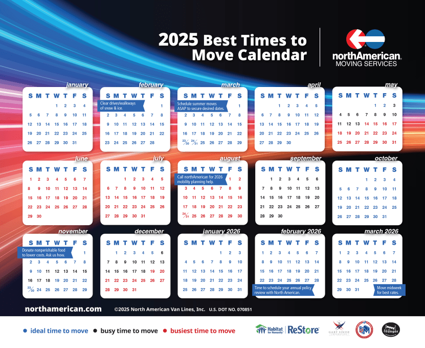 Best Ties to Move in 2025 Calendar